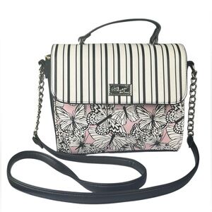 VINTAGE BETSEY JOHNSON SACHEL BUTTERFLY CROSSBODY BAG